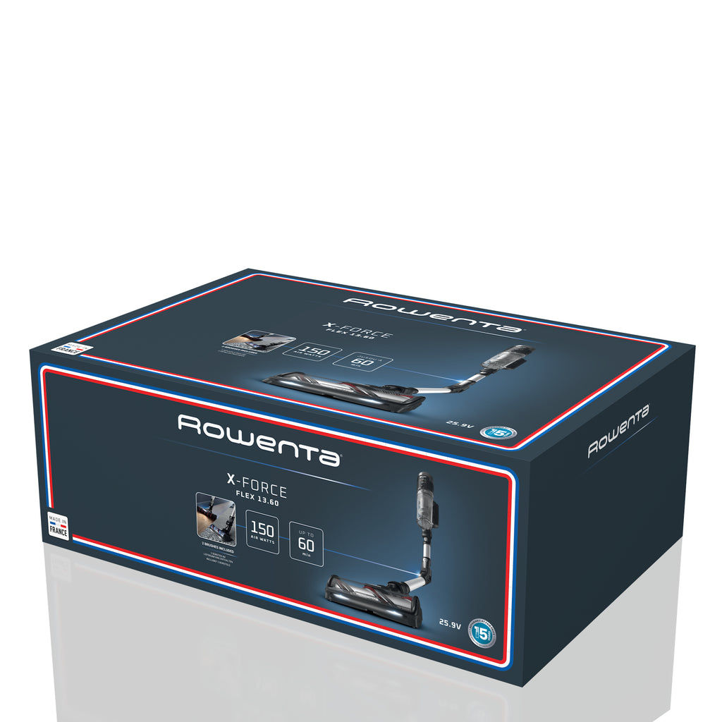 Rowenta X-Force Flex RH9L55E0 aspirateur balai et balai électrique Aspirateur-balai 2 en 1 Batterie Sec Sans sac 0,65 L 