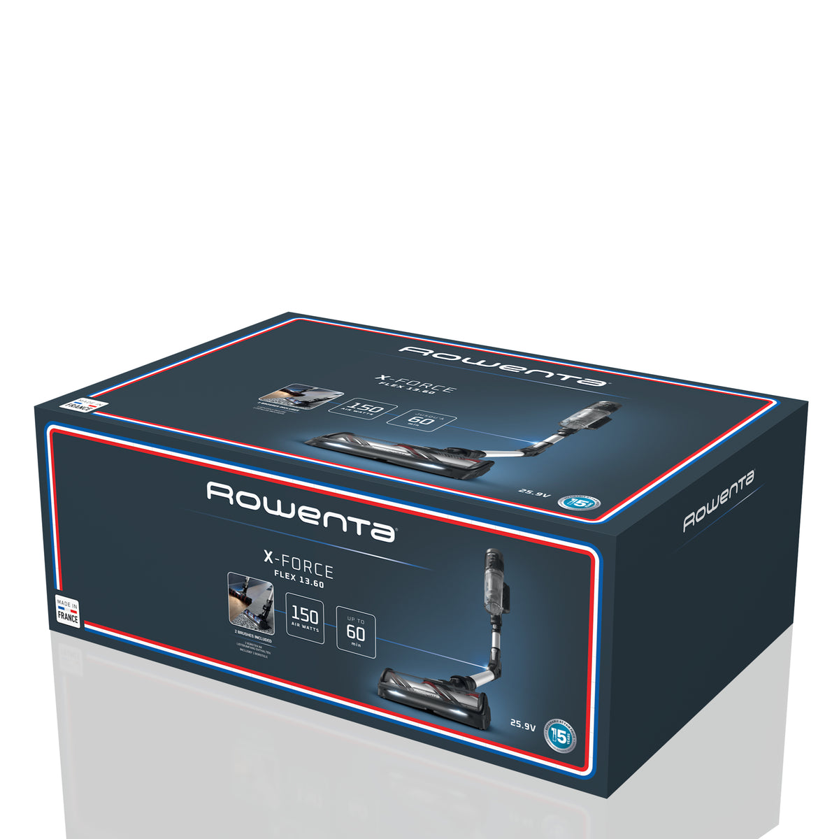 Rowenta X-Force Flex RH9L55E0 aspirateur balai et balai électrique Aspirateur-balai 2 en 1 Batterie Sec Sans sac 0,65 L 