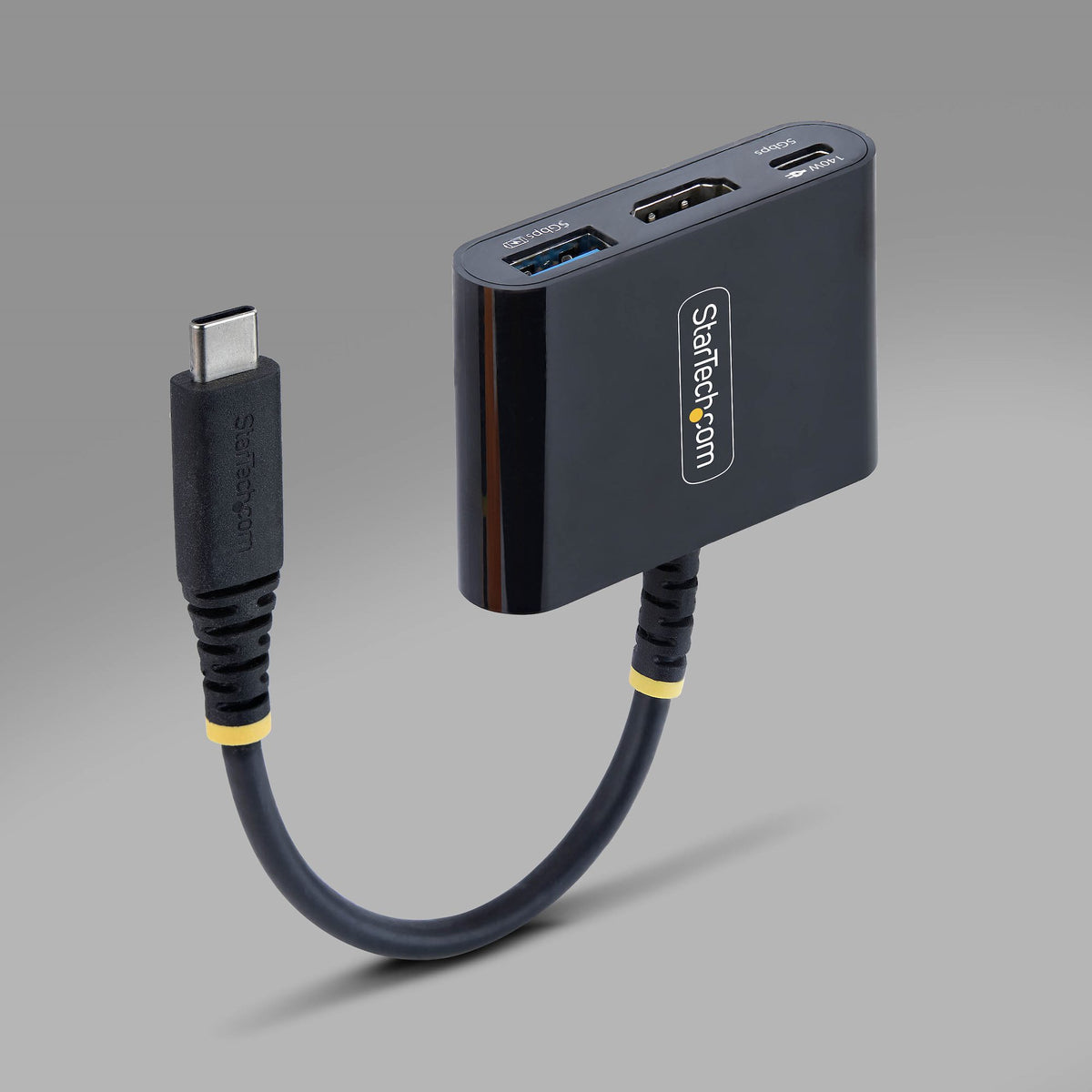 StarTech.com Adaptateur Multiport USB-C vers HDMI, Charge PD 140W, 4K 60Hz, Hub USB 5 Gbps