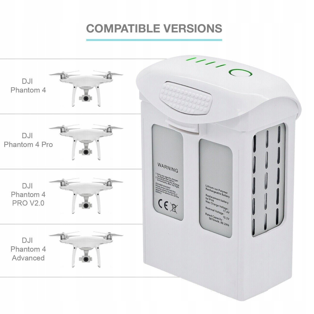 Bateria Akumulator do DJI Phantom 4 Pro - powiększona pojemność 5870 mAh
