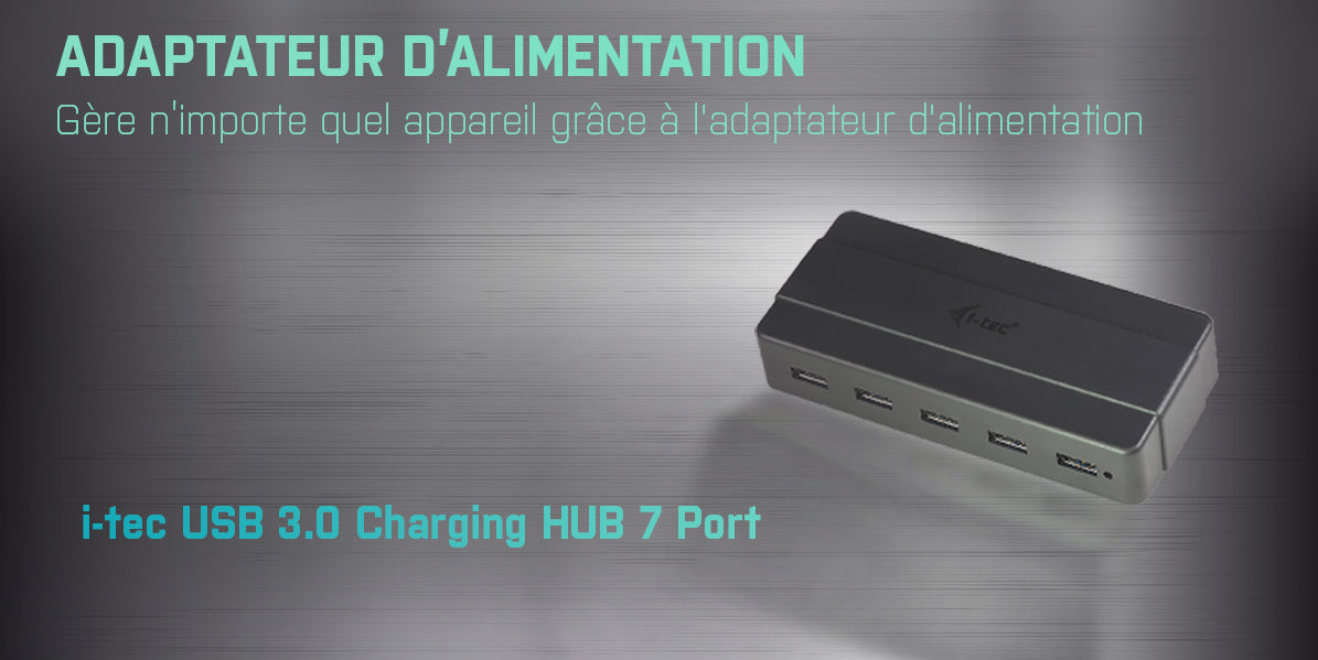 i-tec USB 3.0 Charging HUB 7 Port + Power Adapter