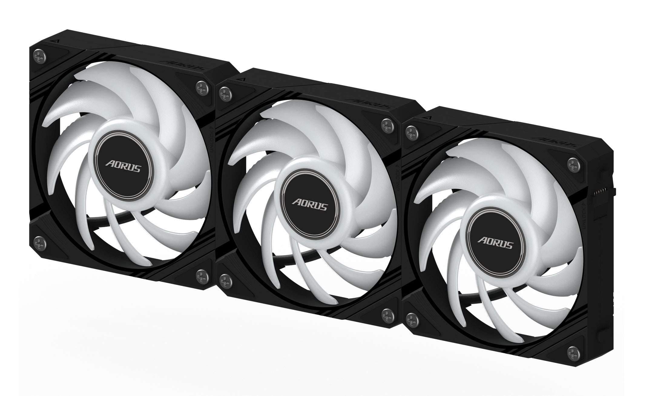 GIGABYTE AORUS EZ CHAIN FAN 120 (3-Pack) Carte-mère Ventilateur 12 cm Noir 3 pièce(s)