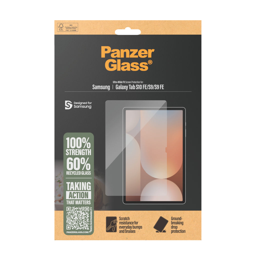 PanzerGlass PanzerGlass ® Screen Protector Samsung Galaxy Tab S10 FE | S9 | S9 FE | Ultra-Wide Fit Protection d'écran transparent 1 pièce(s)