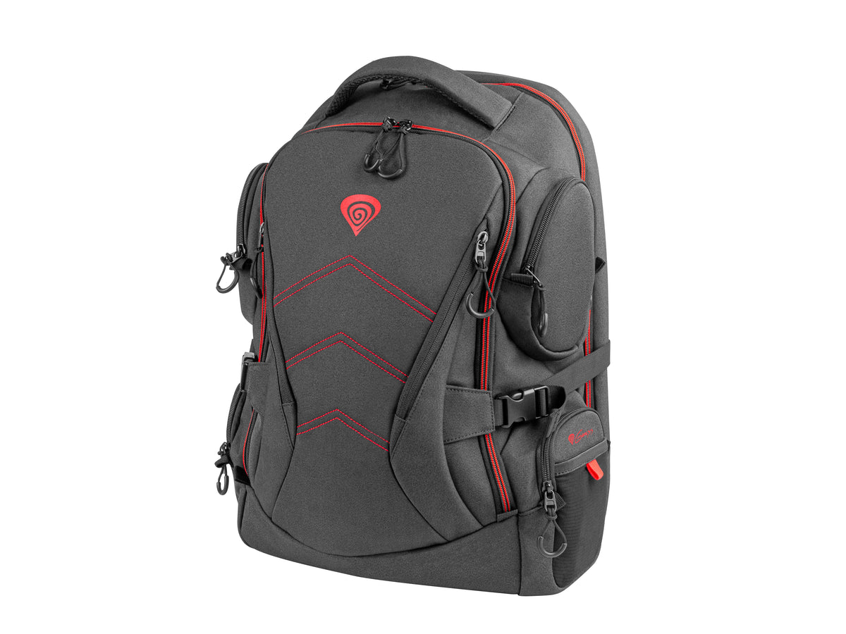 GENESIS Pallad 550 43,9 cm (17.3") Sac à dos Noir, Rouge