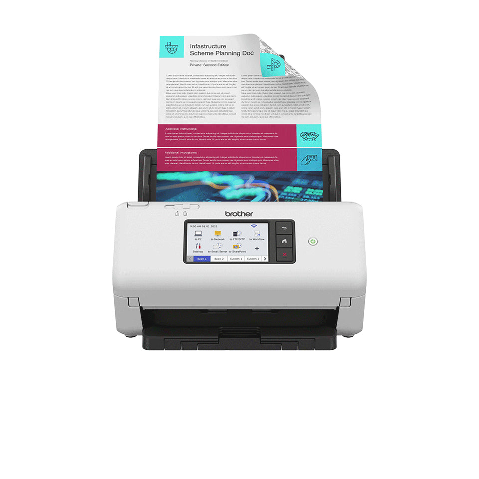 Brother ADS-4700W Scanner Bureautique avec Écran Tactile 10,9 cm