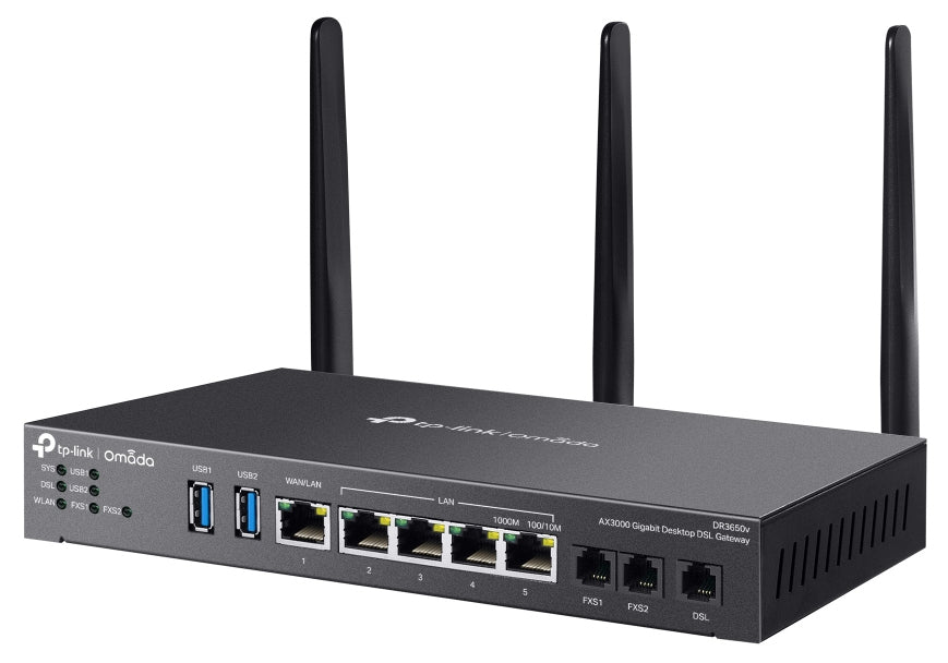 TP-Link Omada DR3220v-4G routeur sans fil Gigabit Ethernet Bi-bande (2,4 GHz / 5 GHz) Noir - vue 3