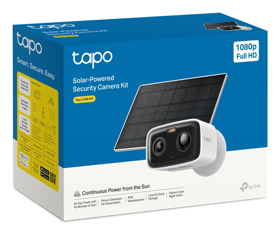 TP-Link Tapo C400 KIT Caméra de Sécurité IP Extérieure Full HD 1080p, Montage Mural, Blanc