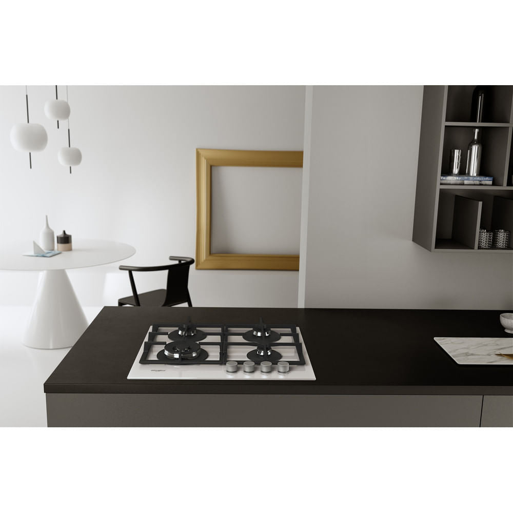Whirlpool AKTL629/WH Blanc Intégré 59 cm Gaz 4 zone(s)
