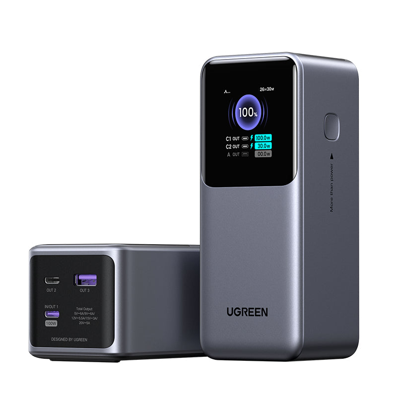 Ugreen 20000mAh 130W Fast Charging Powerbank Lithium Gris - vue 3