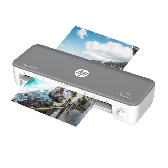 HP OneLam 270 A4 Laminoir à chaud, 270 mm/min, Gris et Blanc