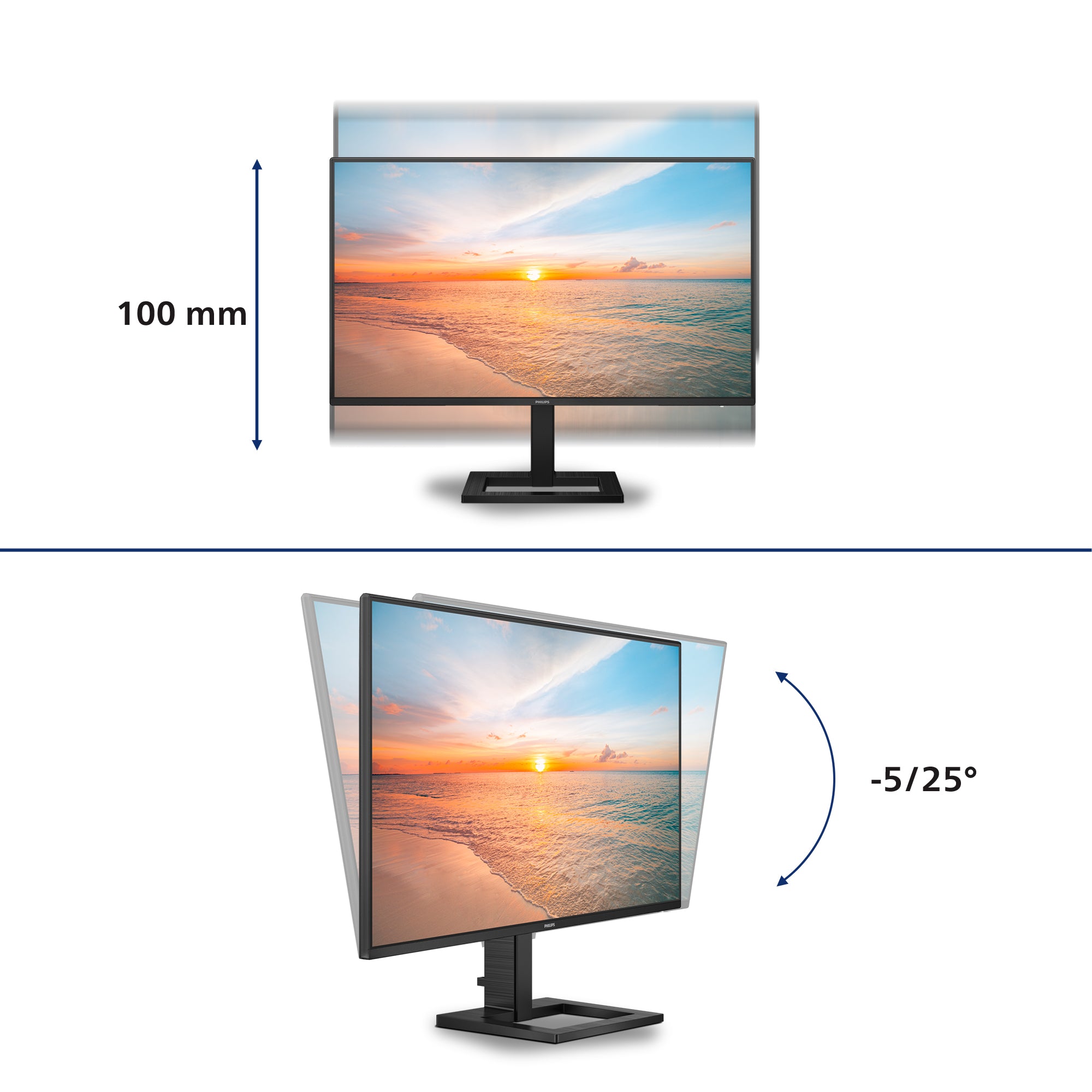 Philips 1000 series 27E1N1600AE/00 écran plat de PC 68,6 cm (27") 2560 x 1440 pixels Quad HD LCD Noir