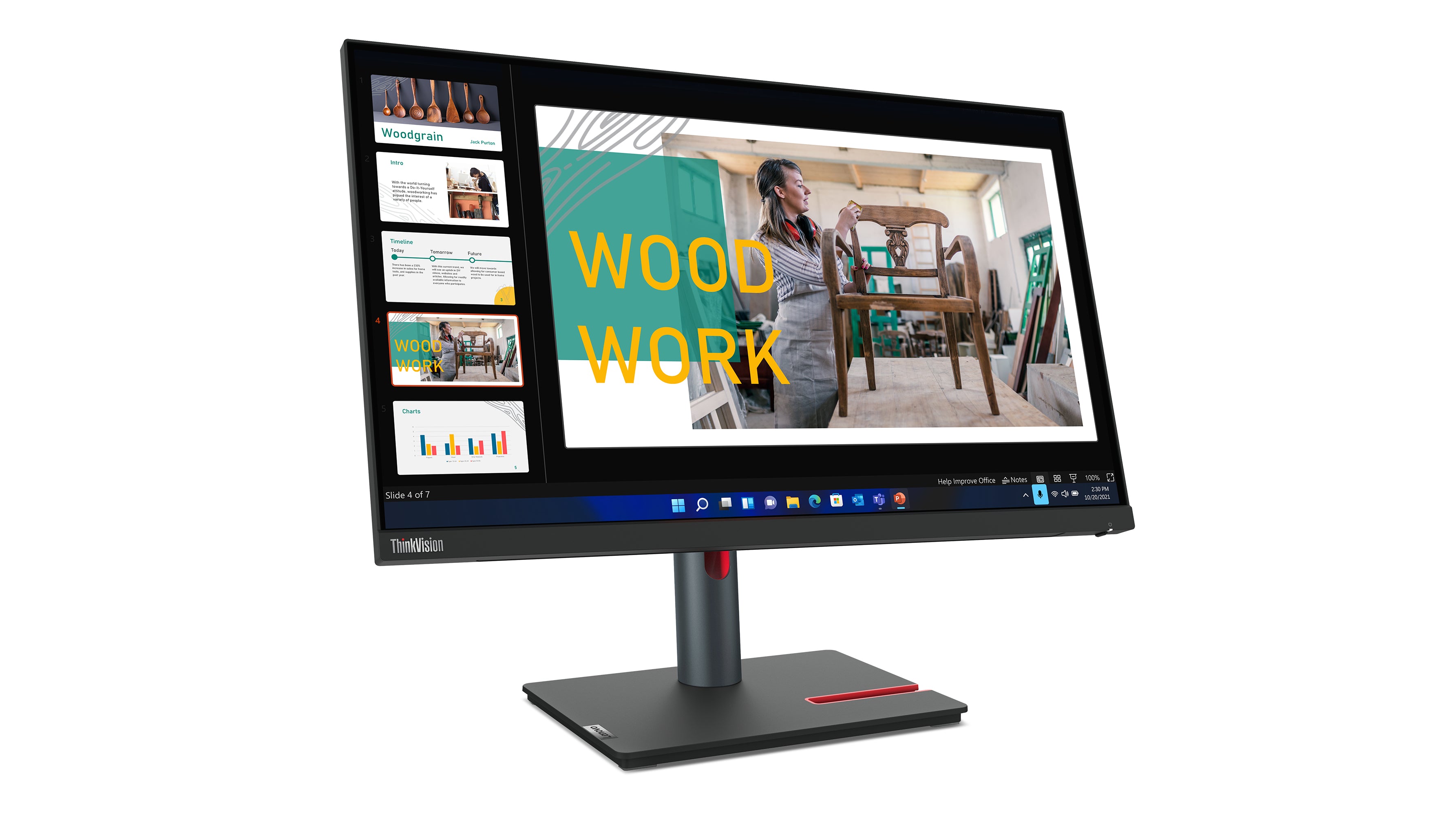 Lenovo ThinkVision P24q-30 écran plat de PC 60,5 cm (23.8") 2560 x 1440 pixels Quad HD LED Noir