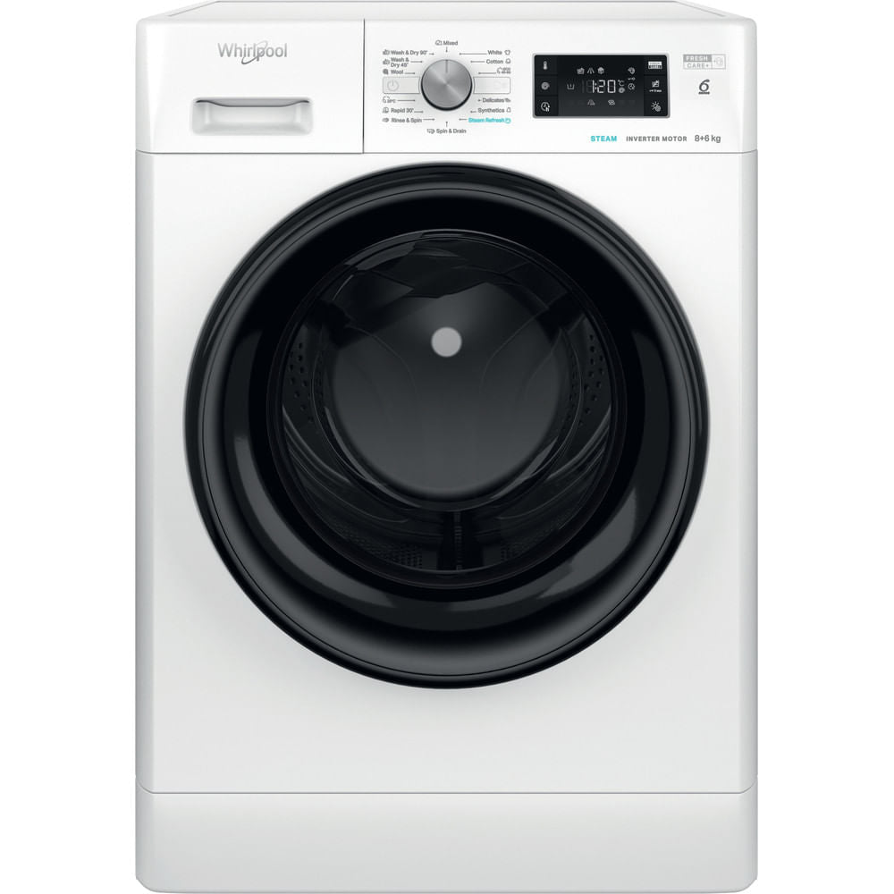 Whirlpool FFWDB 864349 BV EE machine à laver avec sèche linge Pose libre Charge avant Blanc