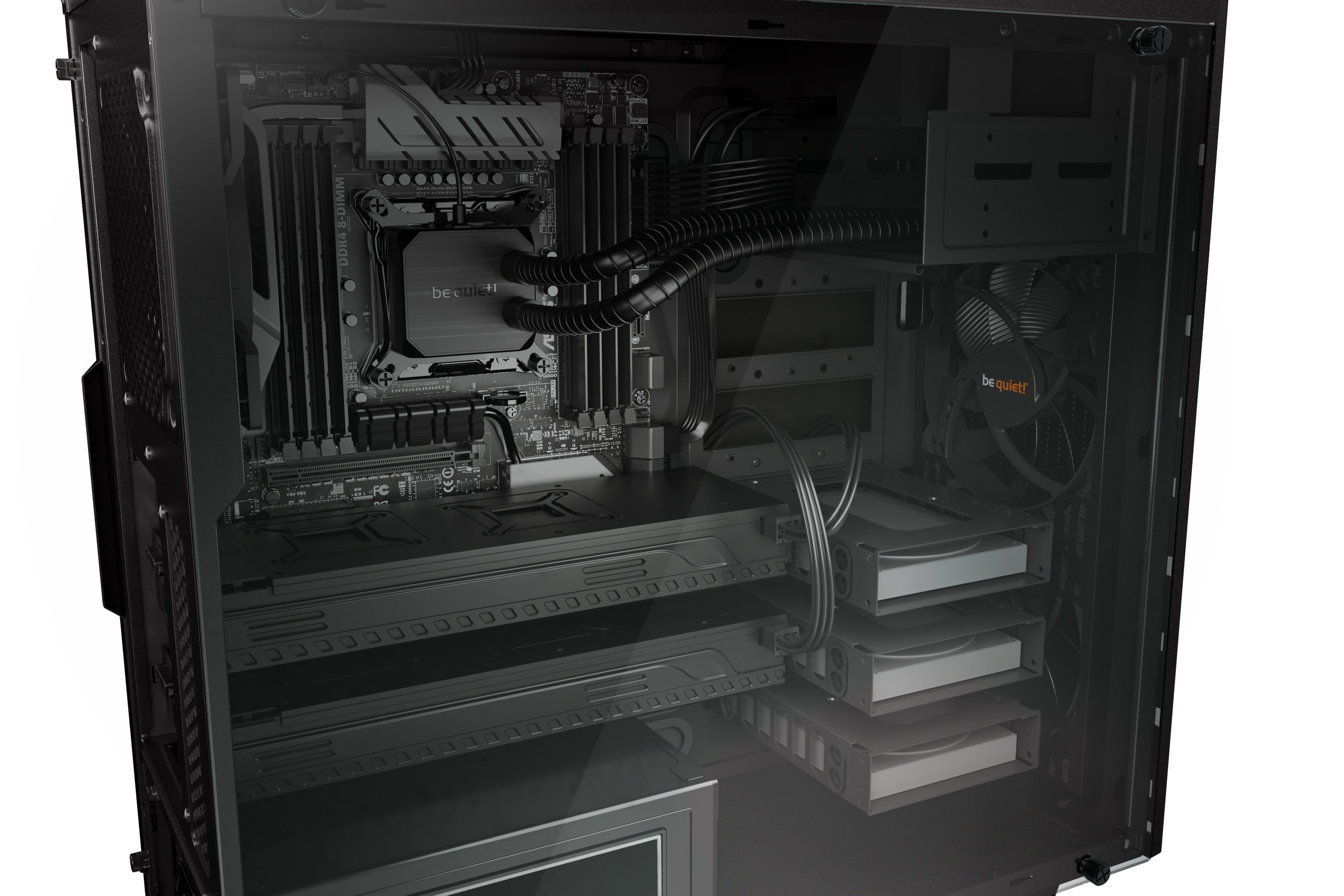 be quiet! Pure Base 600 Noir | Boîtier PC vitré, Mini ITX / Micro ATX / ATX,1 ventilateur Pure Wings 2 120 mm, 1 ventilateur Pure Wings 2 140 mm
