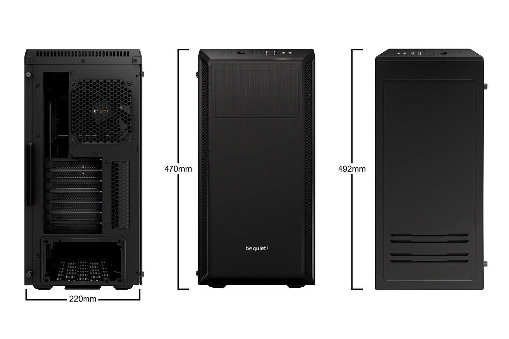 be quiet! Pure Base 600 Noir | Boîtier PC vitré, Mini ITX / Micro ATX / ATX,1 ventilateur Pure Wings 2 120 mm, 1 ventilateur Pure Wings 2 140 mm