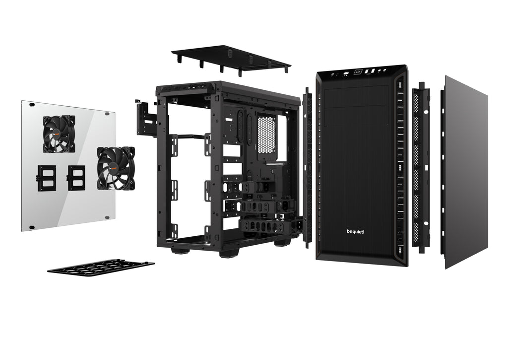 be quiet! Pure Base 600 Noir | Boîtier PC vitré, Mini ITX / Micro ATX / ATX,1 ventilateur Pure Wings 2 120 mm, 1 ventilateur Pure Wings 2 140 mm