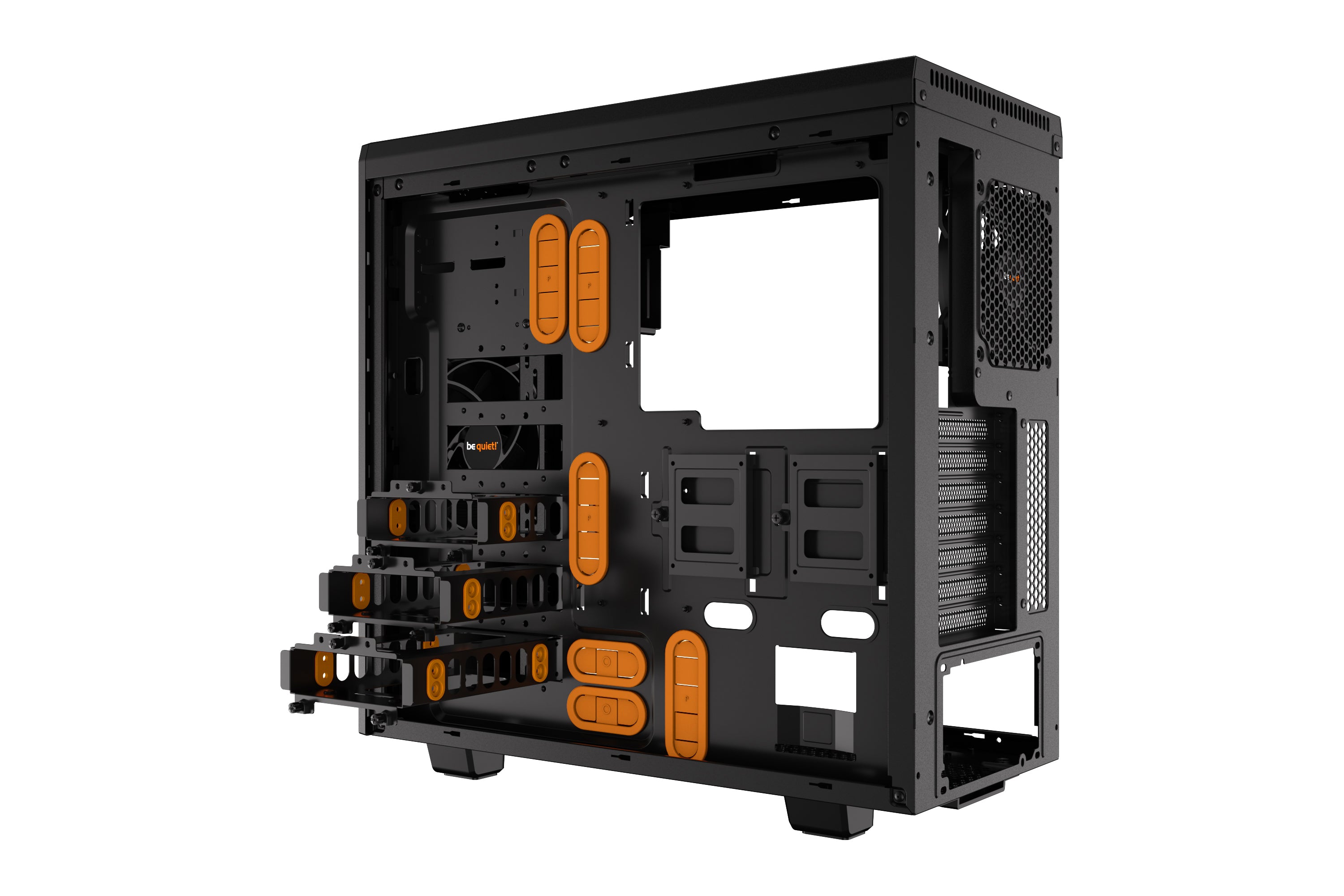 be quiet! Pure Base 600 Orange | Boîtier PC vitré, Mini ITX / Micro ATX / ATX,1 ventilateur Pure Wings 2 120 mm, 1 ventilateur Pure Wings 2 140 mm