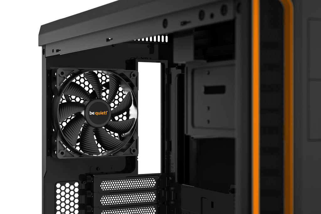 be quiet! Pure Base 600 Orange | Boîtier PC vitré, Mini ITX / Micro ATX / ATX,1 ventilateur Pure Wings 2 120 mm, 1 ventilateur Pure Wings 2 140 mm