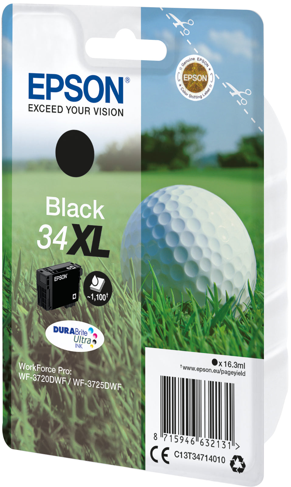 Epson Golf ball Encre noire DURABrite Ultra Balle de golf 34XL