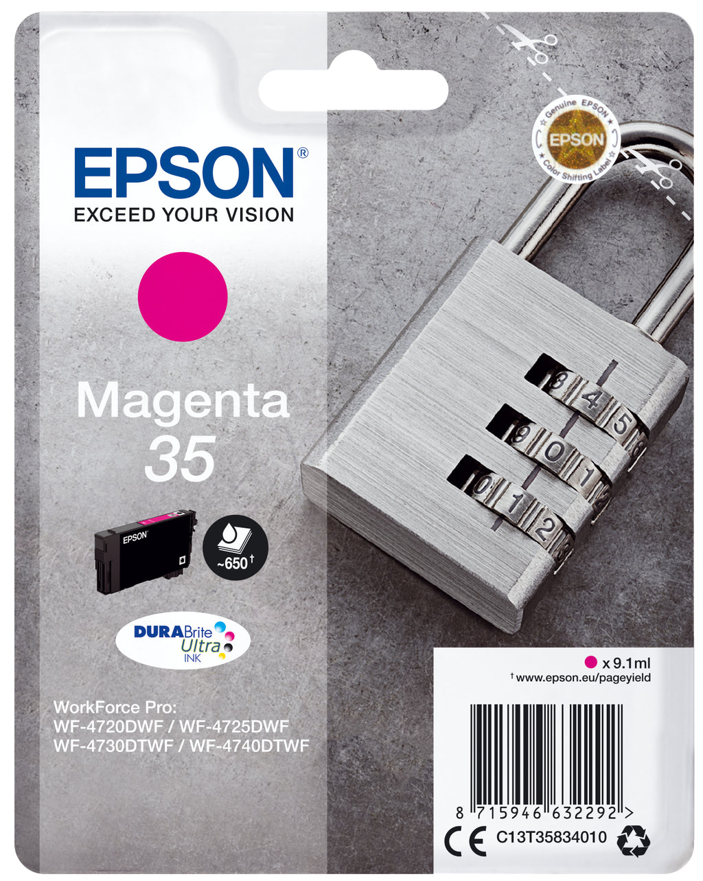 Epson Padlock Encre magenta DURABrite Ultra Cadenas 35