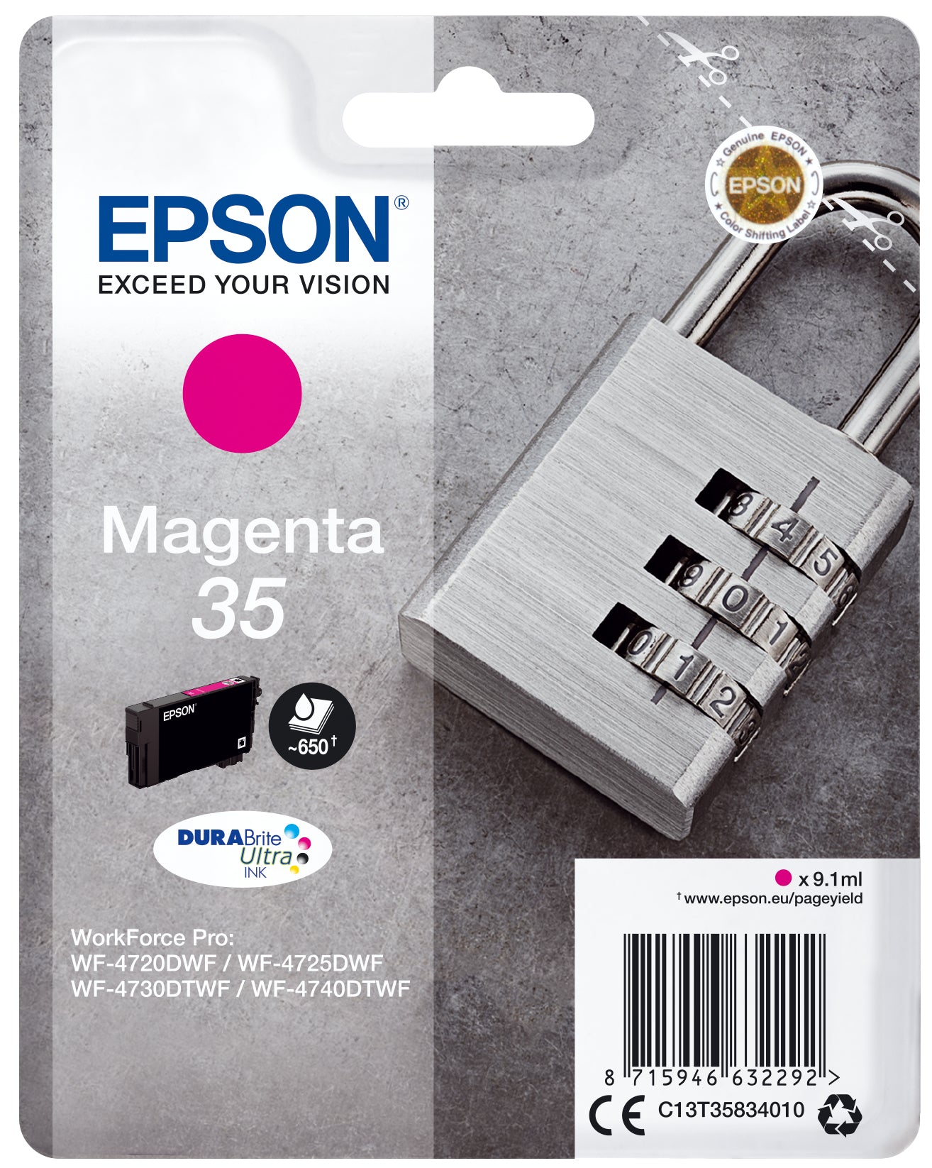Epson Padlock Encre magenta DURABrite Ultra Cadenas 35