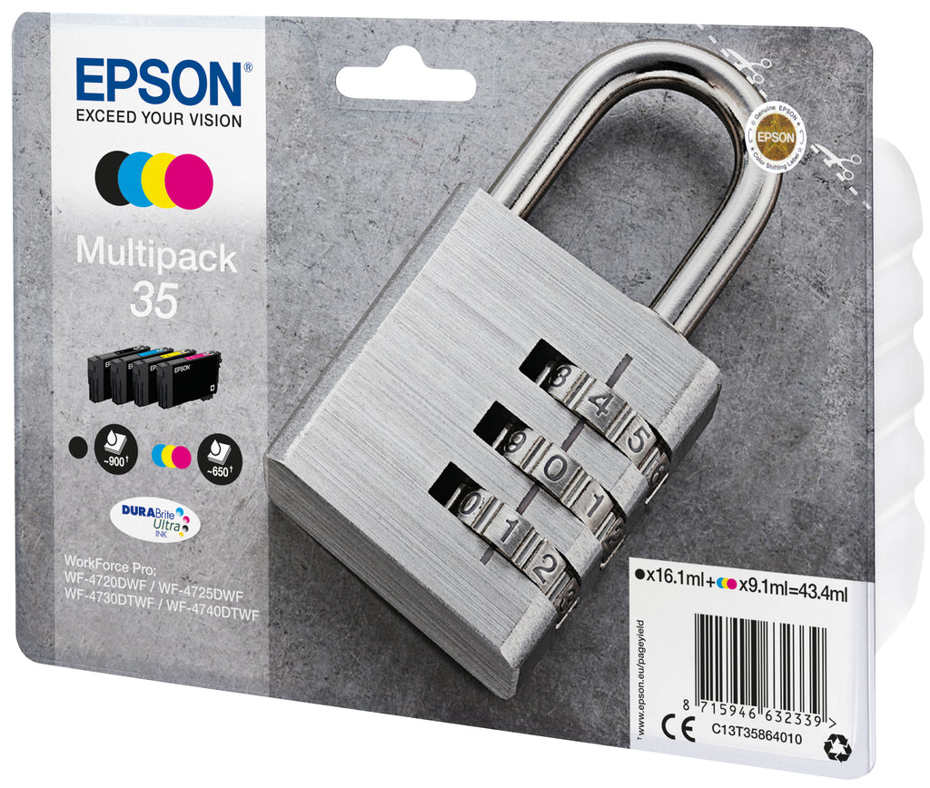 Epson Padlock Encre DURABrite Ultra multipack 4 couleurs Cadenas 35