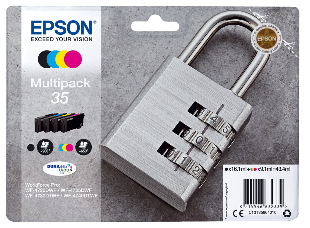 Epson Padlock Encre DURABrite Ultra multipack 4 couleurs Cadenas 35