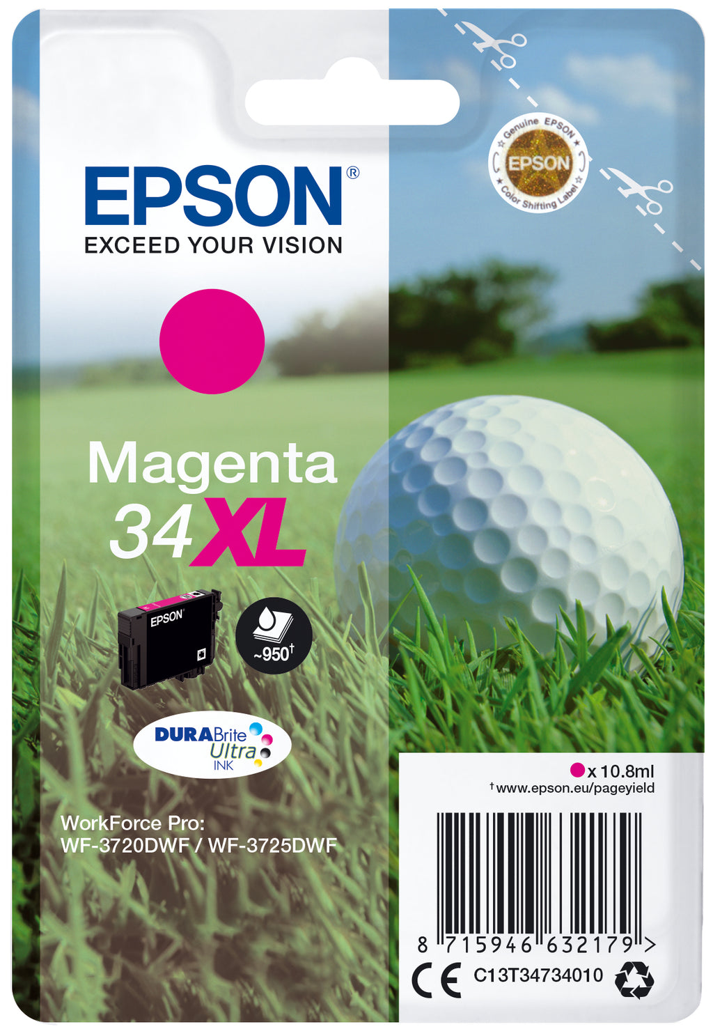 Epson Golf ball Encre magenta DURABrite Ultra Balle de golf 34XL