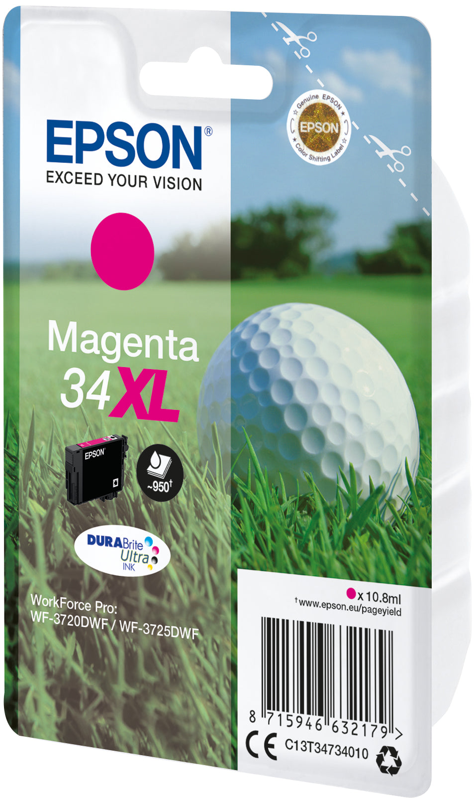Epson Golf ball Encre magenta DURABrite Ultra Balle de golf 34XL