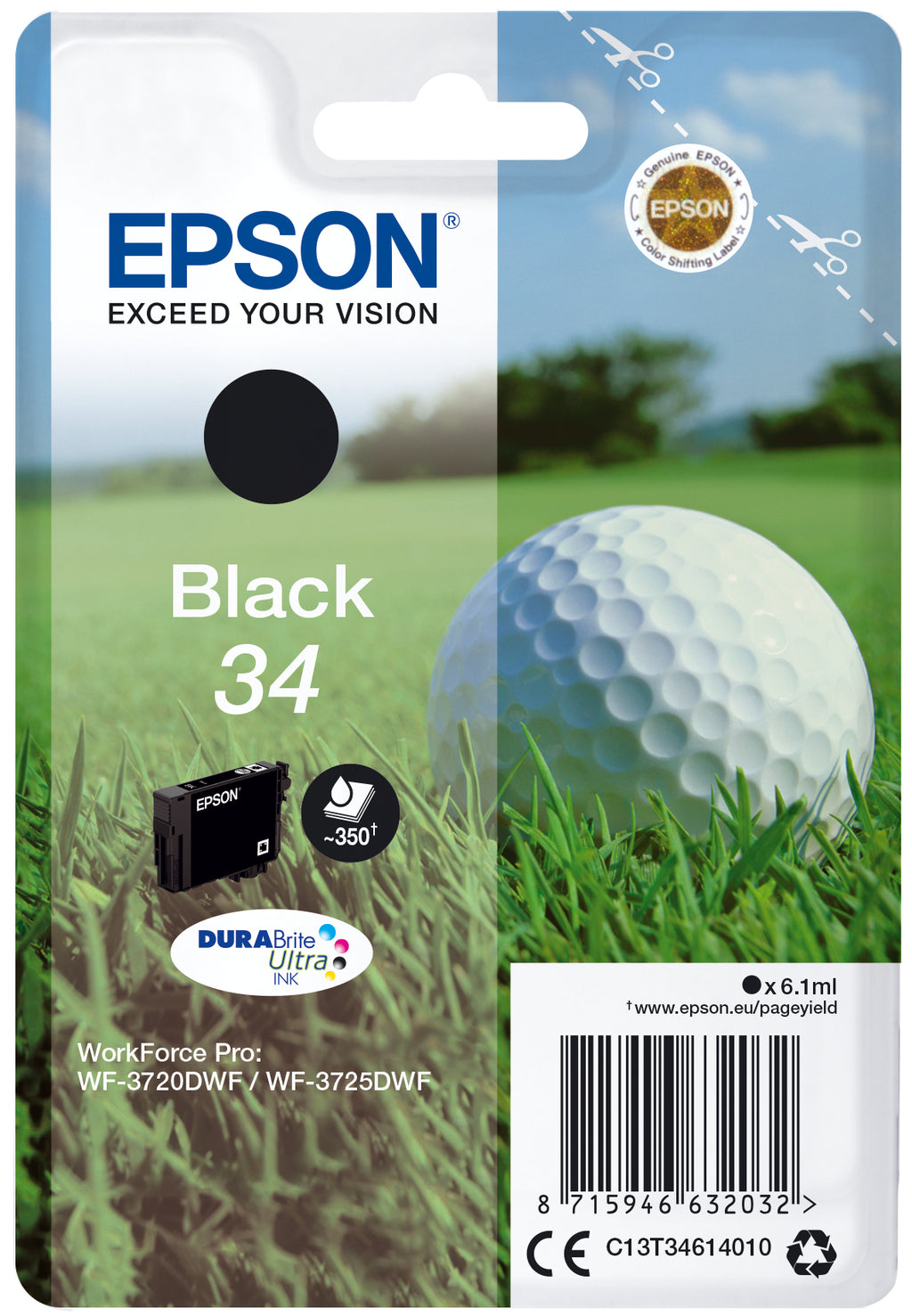 Epson Golf ball Encre noire DURABrite Ultra Balle de golf 34