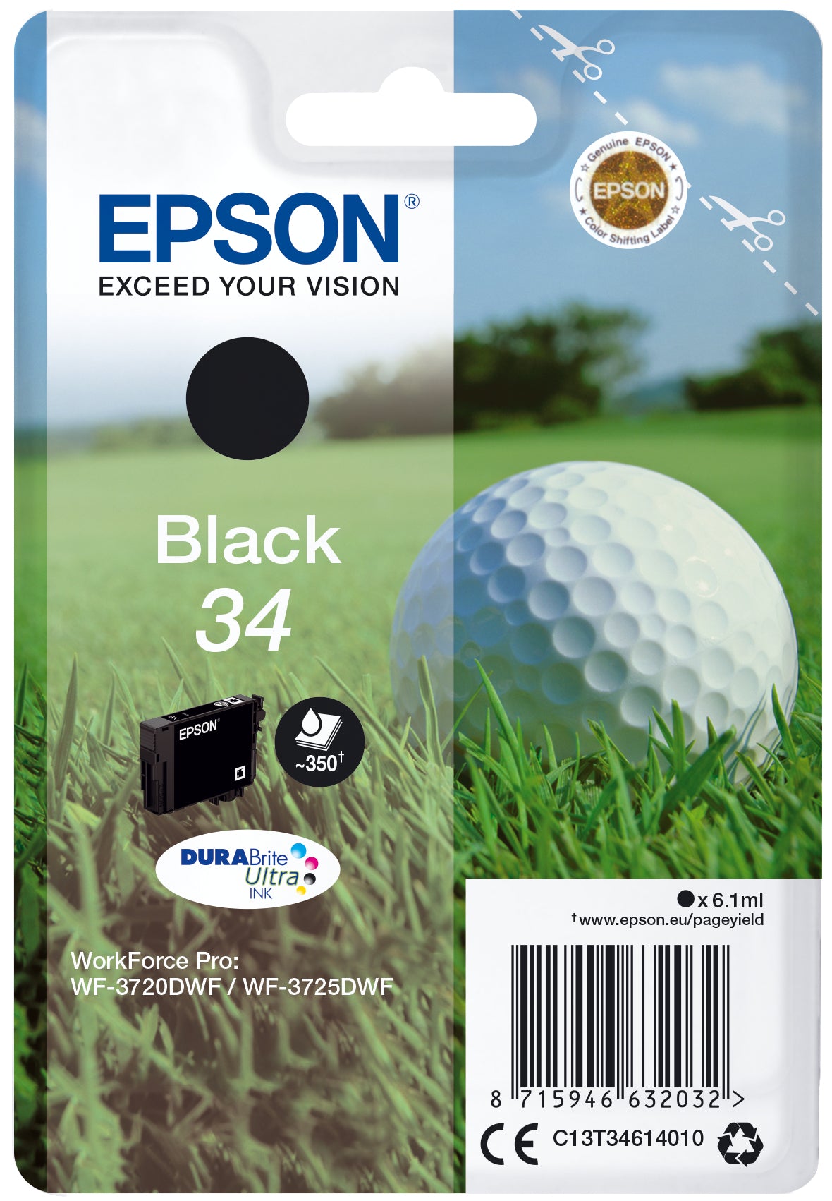 Epson Golf ball Encre noire DURABrite Ultra Balle de golf 34
