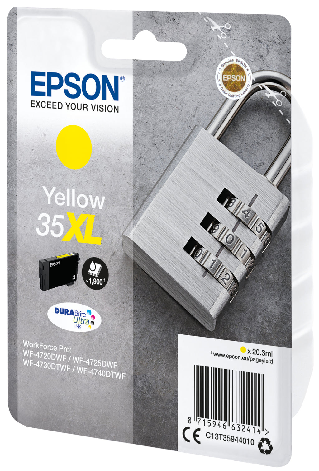 Epson Padlock Encre jaune DURABrite Ultra Cadenas 35XL