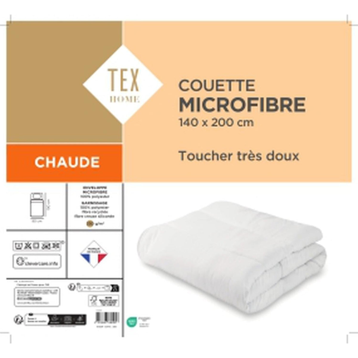 Tex Home Couette Chaude Microfibre 140x200cm