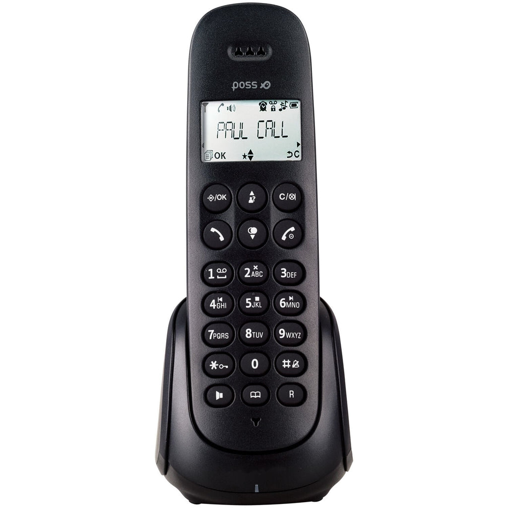 POSS Téléphone sans fil avec répondeur Solo - PSDP230SBK - Noir