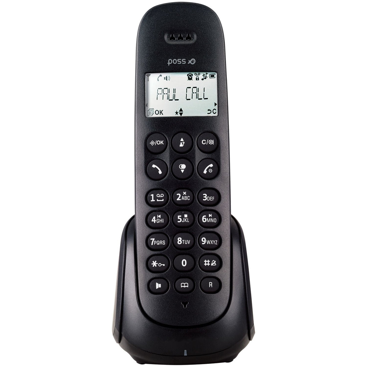 POSS Téléphone sans fil avec répondeur Solo - PSDP230SBK - Noir