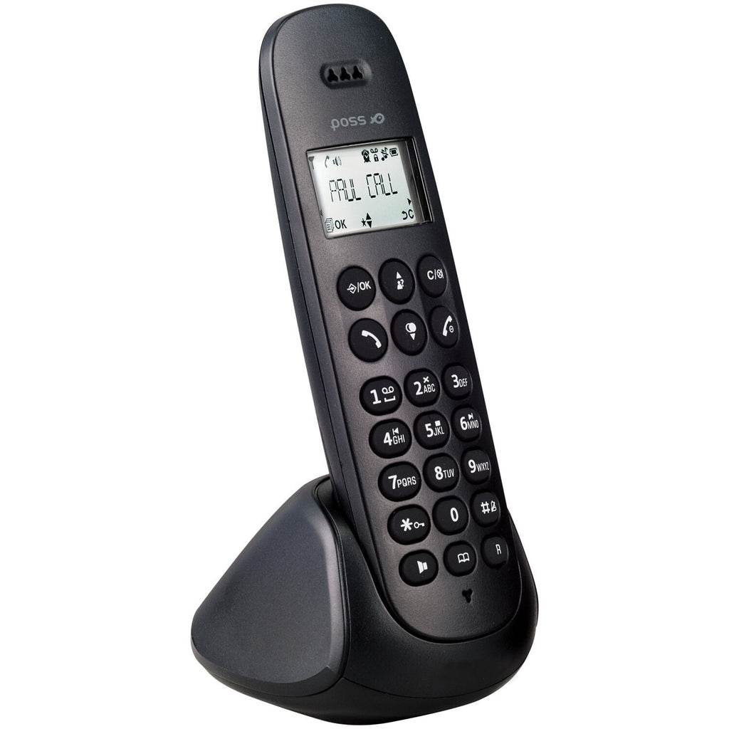 POSS Téléphone sans fil avec répondeur Solo - PSDP230SBK - Noir