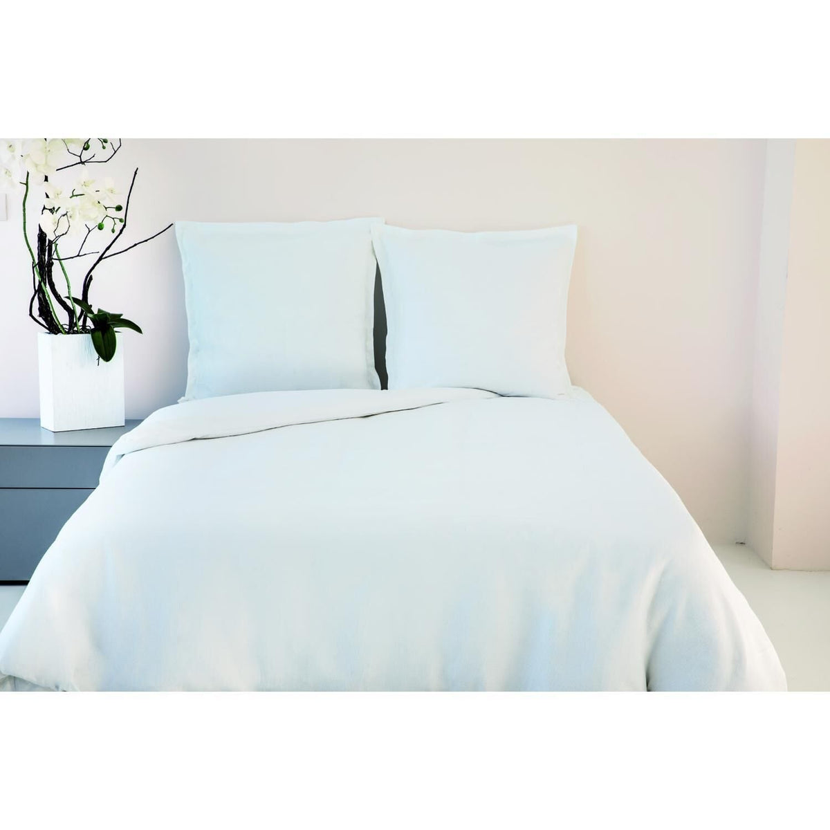 Tex Home Parure de lit 240x260 cm Gris Clair Honeycomb 100% Coton Housse de Couette + 2 Taies d'Oreiller 65x65 cm