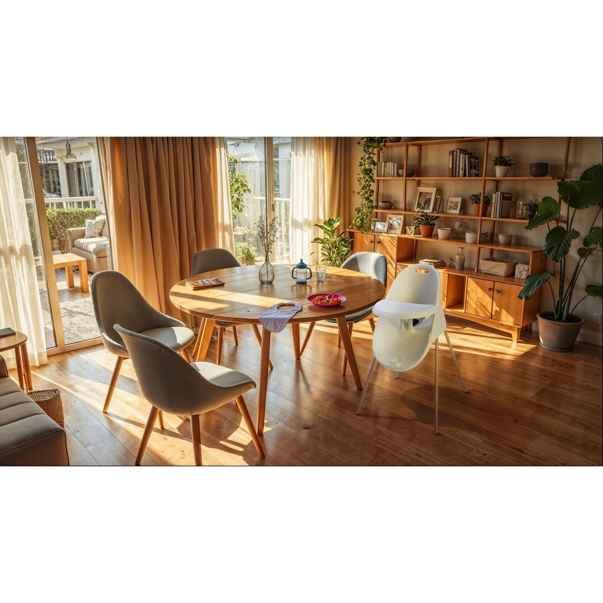 Chaise haute Bébé Assise Fixe 6-36 mois Plateau Amovible