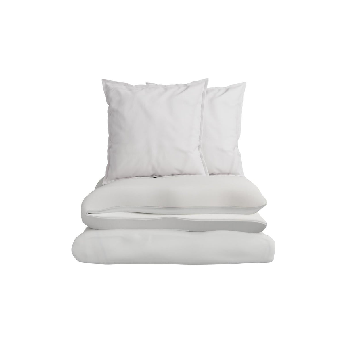 Tex Home Parure de lit 200x200 cm Gris Clair Gauffré 100% Coton Bio Housse de Couette + 2 Taies d'Oreiller 65x65 cm Honeycomb
