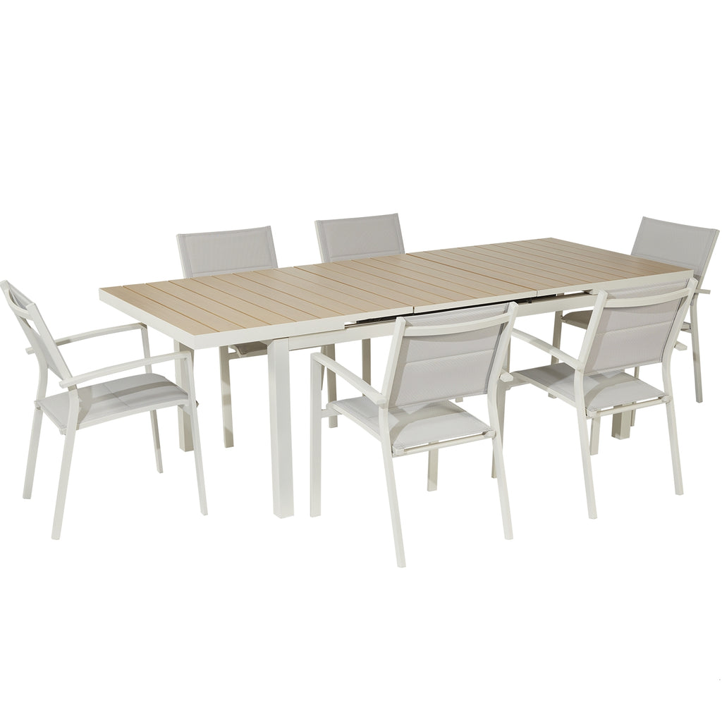 HYBA Table de Jardin en Aluminium Extensible 180/240cm Portofino