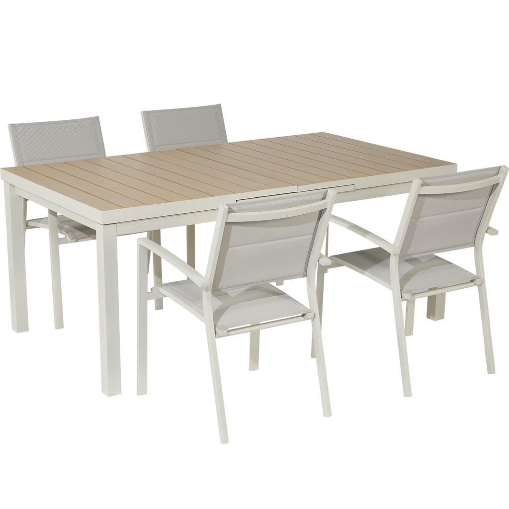 HYBA Table de Jardin en Aluminium Extensible 180/240cm Portofino