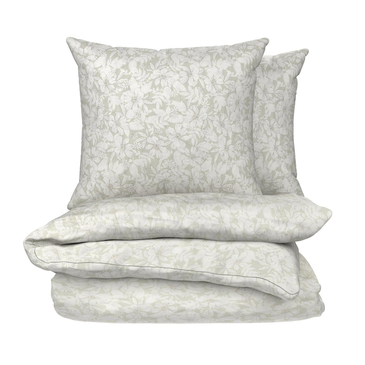 Tex Home Parure de lit 260x240 cm Vert 100% Coton Housse de Couette + 2 Taies d'Oreiller 65x65 cm
