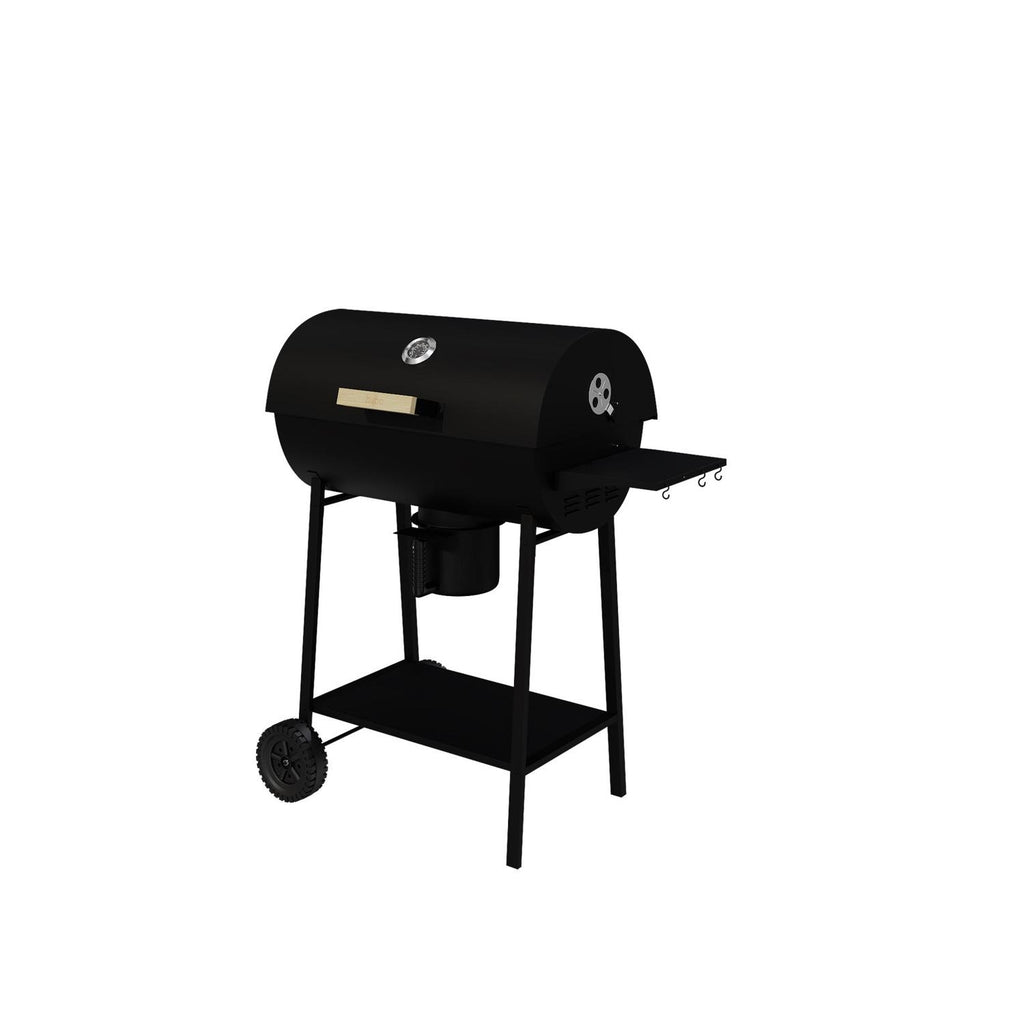 HYBA Barbecue à Charbon de Bois Tonneau Noir Memphis