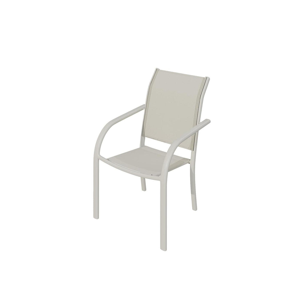 HYBA Fauteuil de jardin aluminium beige Palma