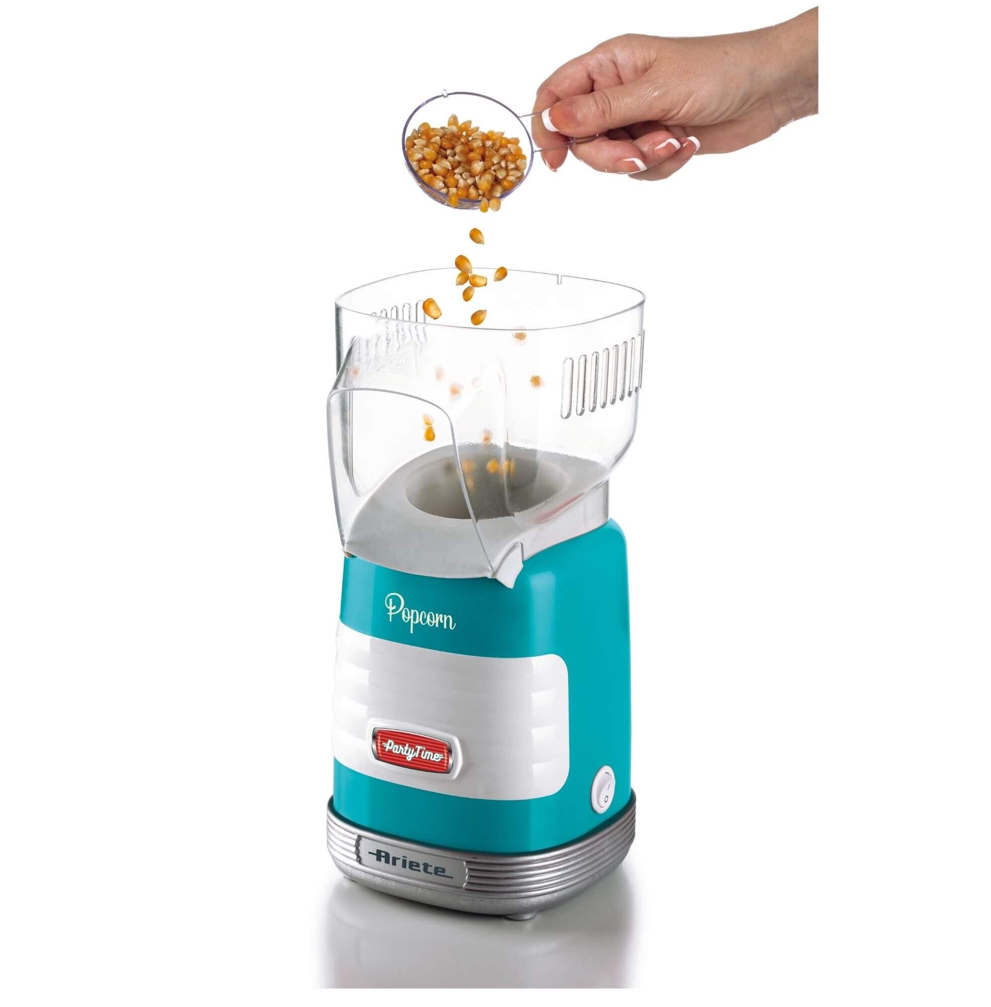 Ariete 2956/01 machine à popcorn Bleu, Transparent 2 min 1100 W