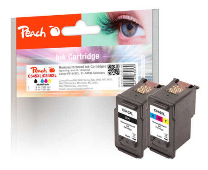 Peach 0F319026 cartouche d'encre Noir, Cyan, Magenta, Jaune