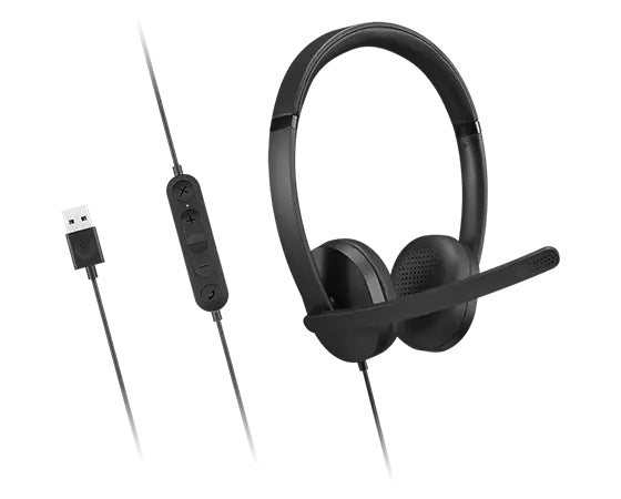 Lenovo 4XD1P83425 casque Avec fil Arceau Appels/Musique USB Type-A Noir