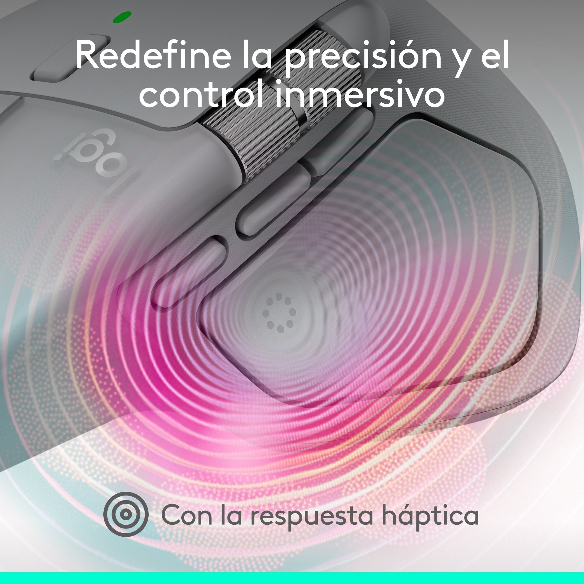 Logitech MX Master 4, ratón inalámbrico ergonómico con respuesta háptica avanzada, desplazamiento ultrarrápido, carga USB-C, Bluetooth, Windows, macOS gris claro
