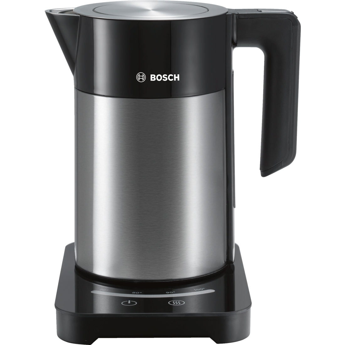 Bosch Bosch TWK7203 bouilloire 1,7 L 1850 W Noir, Acier inoxydable