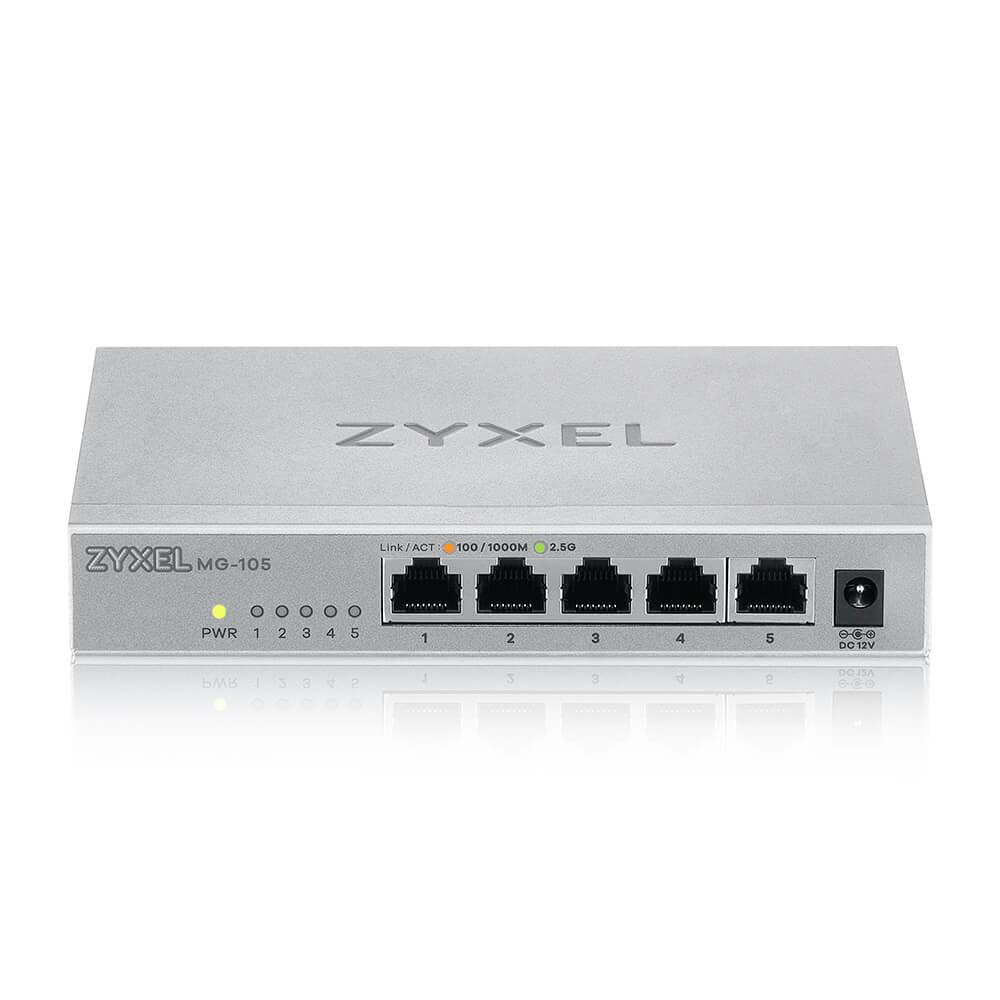 Zyxel XMG-105 Switch Ethernet 2.5G Non-géré, 5 Ports RJ-45, Gris
